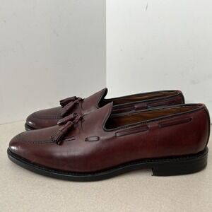 NEW ALLEN EDMONDS GRAYSON TASSEL LOAFER 9 BURGUNDY
